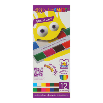Акварельные краски 12 цветов ZB 6541 