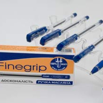 Ручка кулькова масляна Fine Grip синя   