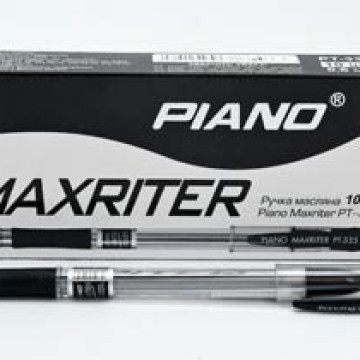 Ручка кулькова масляна Maxriter Piano PT-335 чорна   