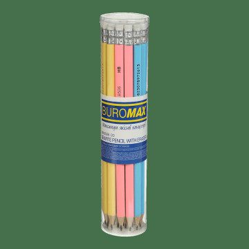 Олівець PASTEL HB з гумкою BM 8526-20