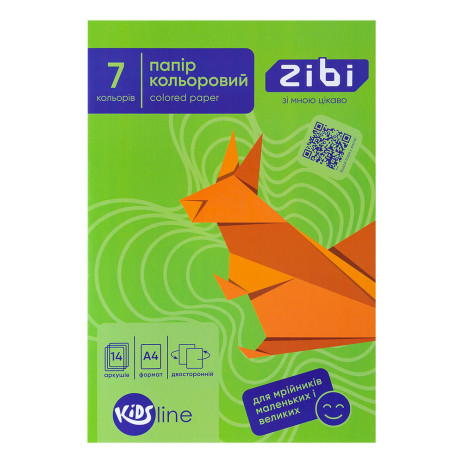 Папір кол двустор А4 14 арк 7 кол ZB 1909,ZB.1909
