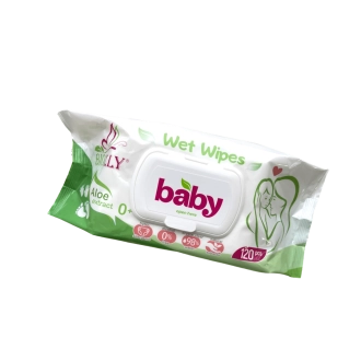 Серветки вологі 120шт BIOLLY