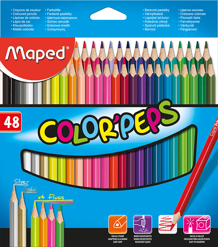 Карандаши цветные Maped COLOR PEPS Classic, 48 цветов
